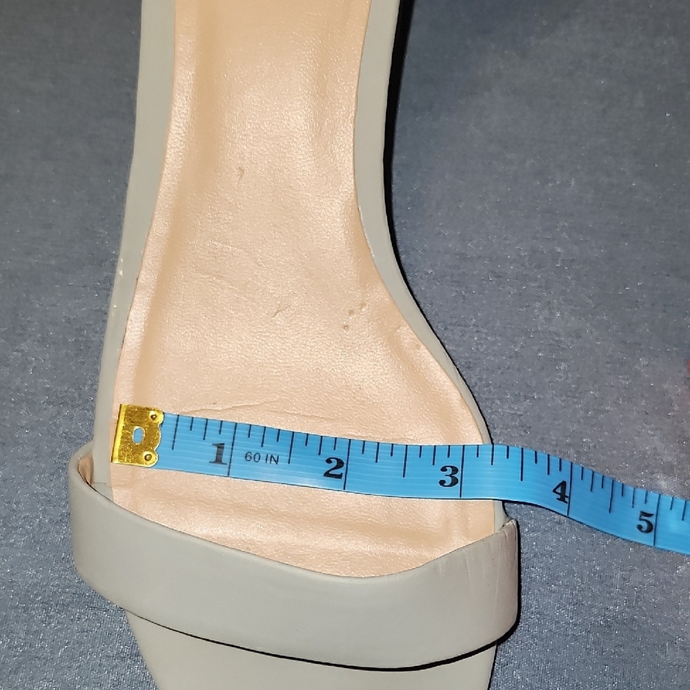 Call It Spring Light Grey Block Heel Sandals - Picture 5 of 6